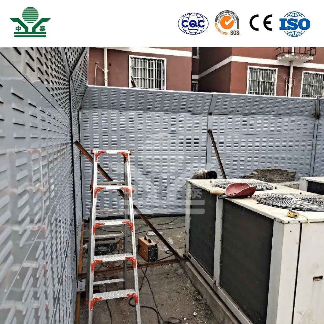 Zhongtai Construction Sound Barrier China Manufacturers Commercial Sound Barrier Quiet Wall 5+5 Tempered Glass Material Sound Barrier for Outdoor AC Unit