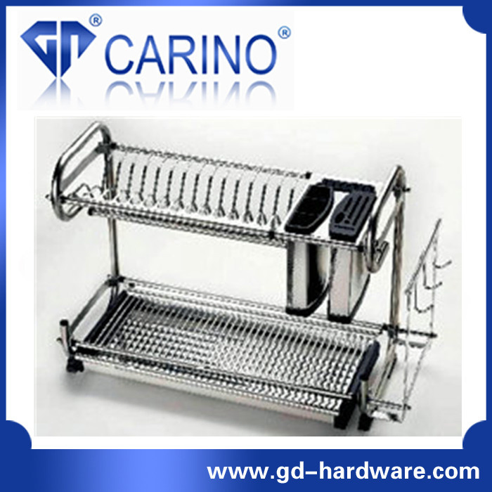 Gdfs-908 Stainless Steel Dish Holder Basket Plates Dish Drying Rack