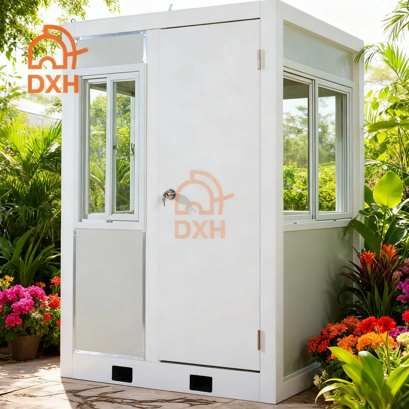 Dxh Manufacture Custom Low Cost School Hospital Security Check Factory Park Information Urban Traffic Police Duty Booth Guard Container House