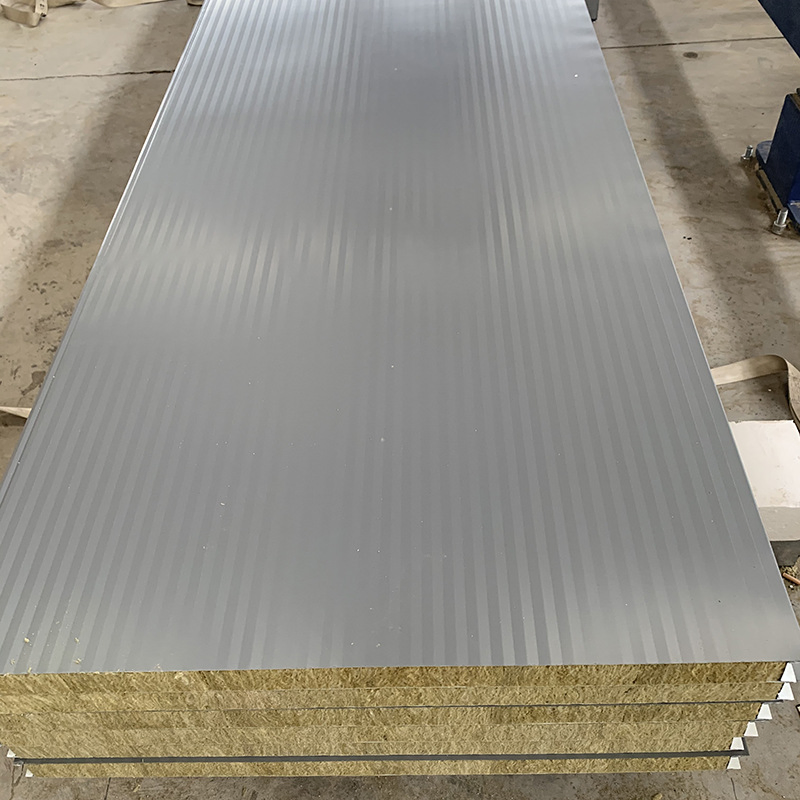 Fsk Aluminum Foil Sound Absorbing Heat Isolation Rock Wool Fiber Board Wall Insulation Panel