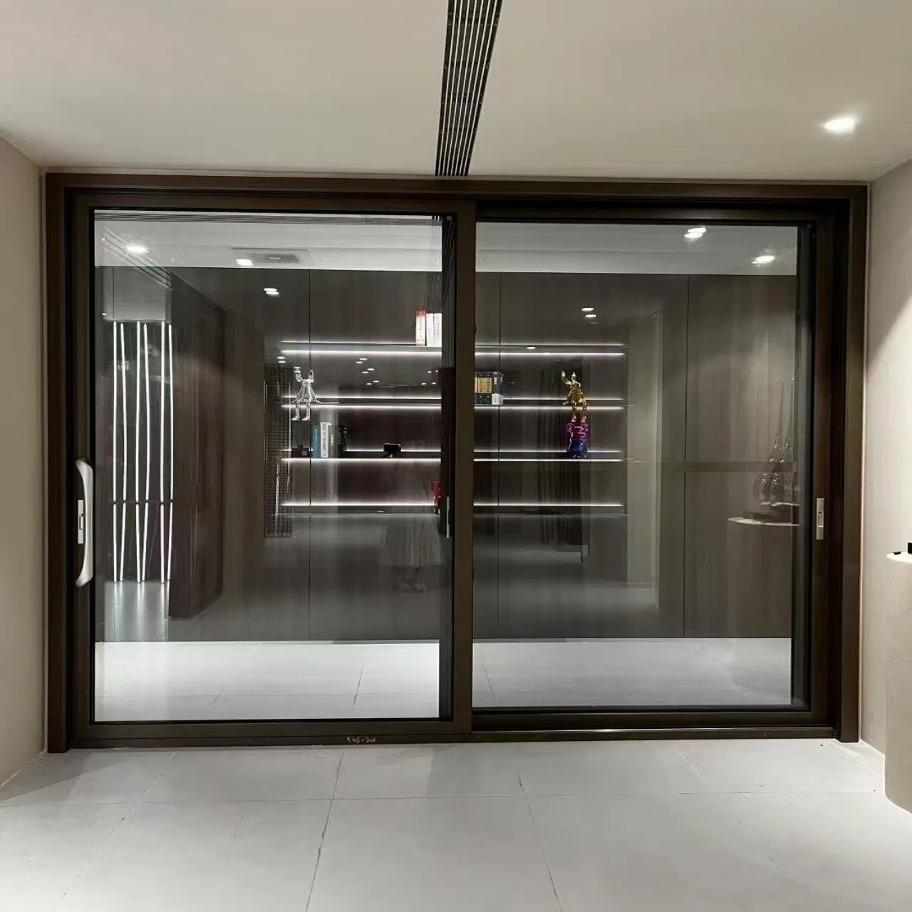 8. Modern Residential Patio Door Thermal Break Security Aluminium Aluminum Doubletempered Glass Sliding Door