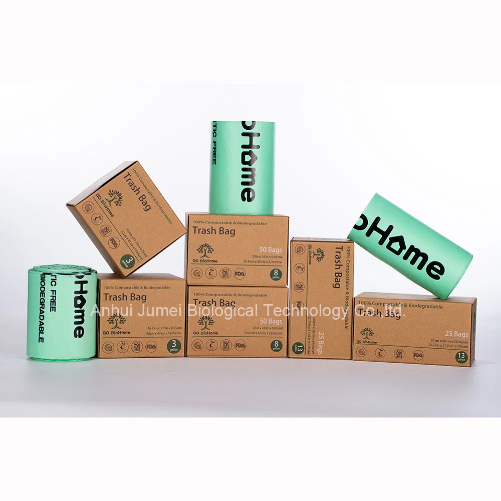 Eco-Friendly 100% Biodegradable Compostable PLA Corn Starch Trash Bags