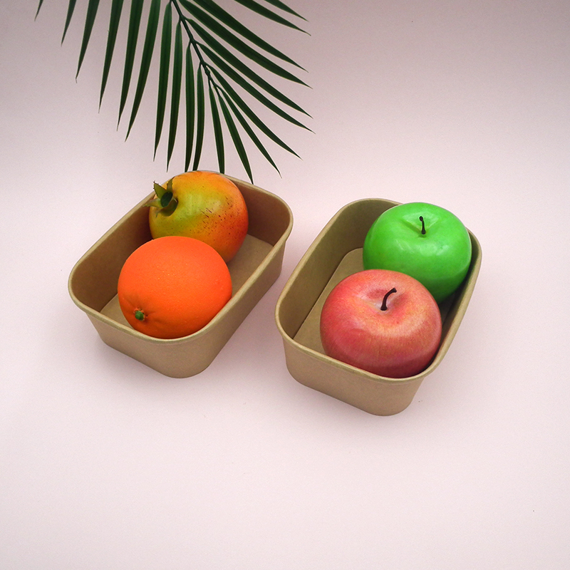 Бумажный контейнер прямоугольный 750 мл WM12