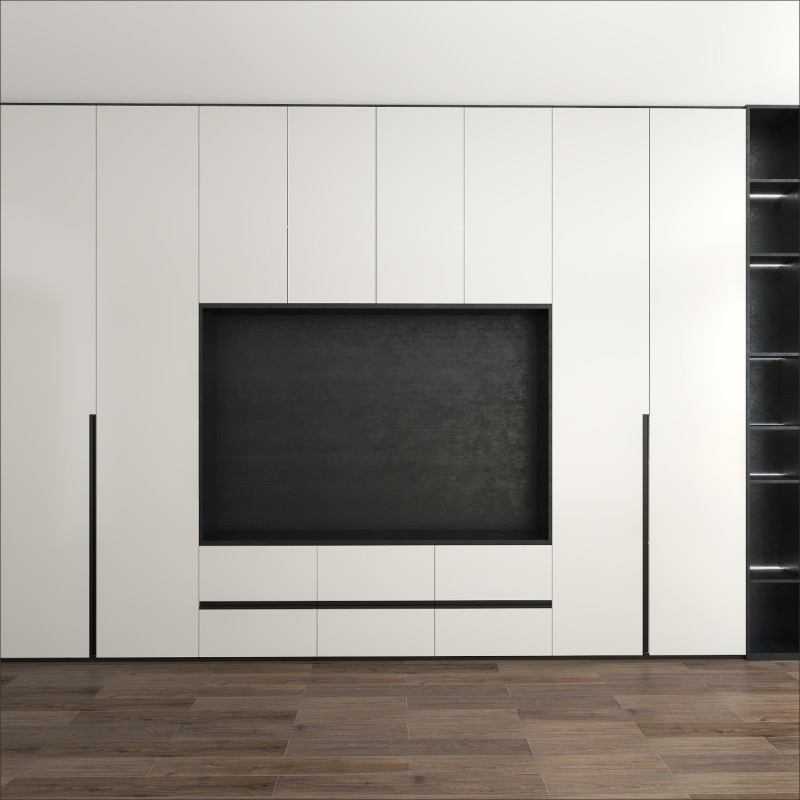 Elegant Modular Wardrobe for Trendy Living Room Spaces