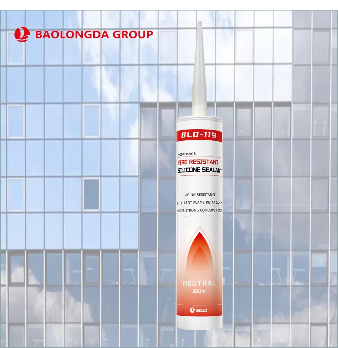 Bld-119 Sealant Silicone Sealant Fireproof Fire-Resistant Grey Silicone Sealant