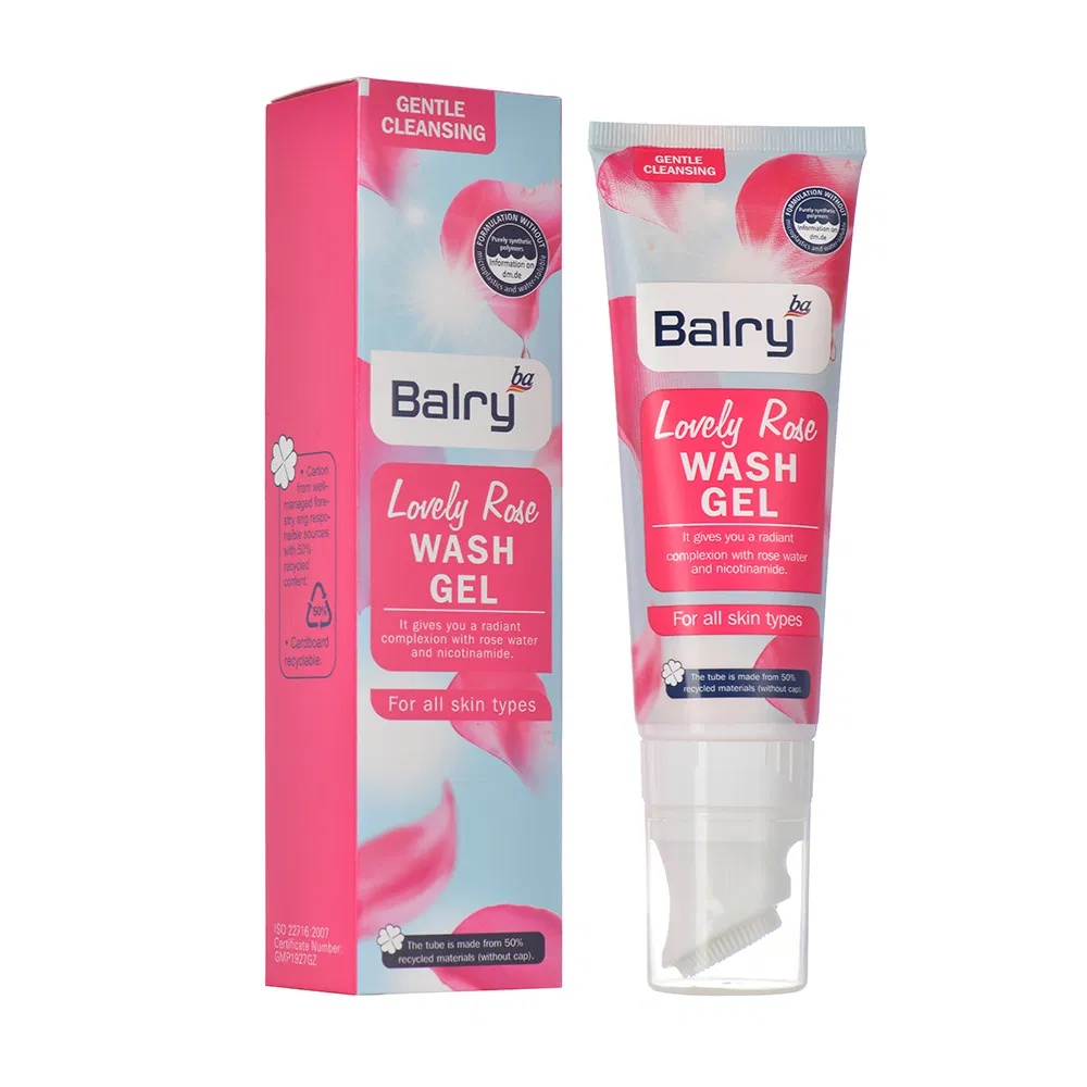 Balry Moisturizing Oil-Balancing Brighten Skin Face Wash Cleanser with Brush
