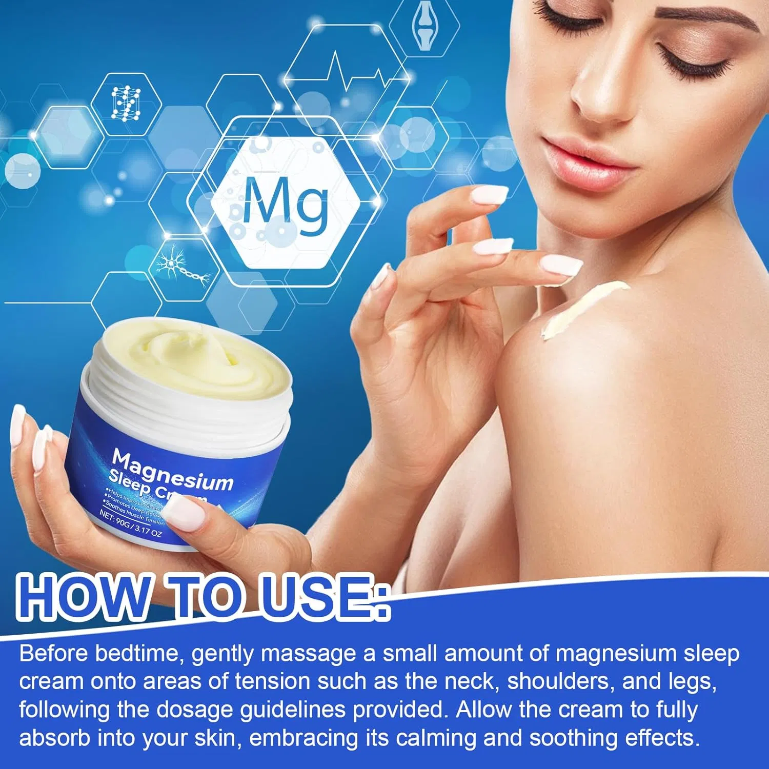 Private Premium Magnesium Cream Sleep Gentle to The Skin Magnesium Sleep Cream