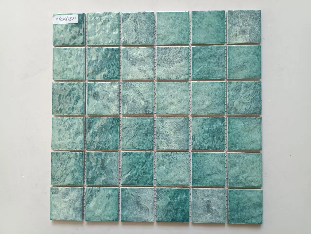 Голубая мозаичная плитка для бассейна, 30x30 мм