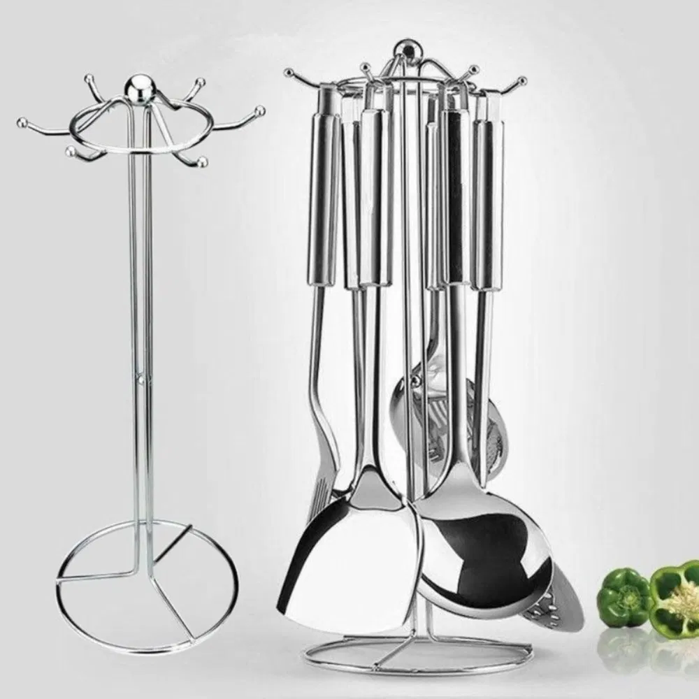 Stainless Steel Metal Rack Stand Storage Crocs Hanger Cooking Utensil Holder Mi25942