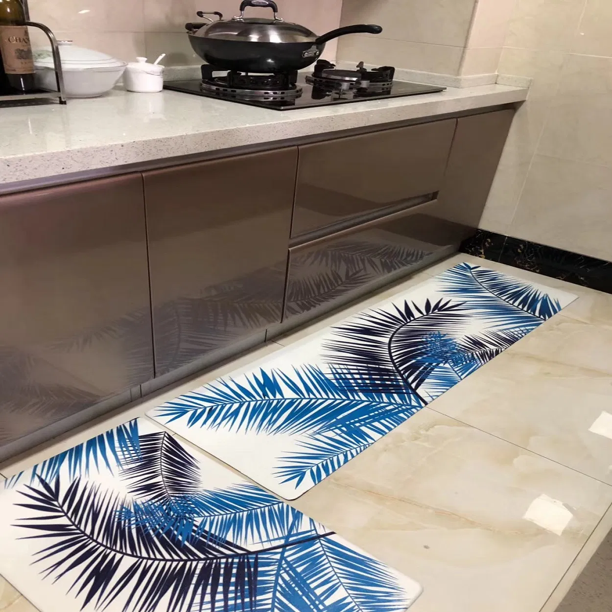 PVC Printed Kitchen Mats with Modern Style Inkjet Kitchen Mat