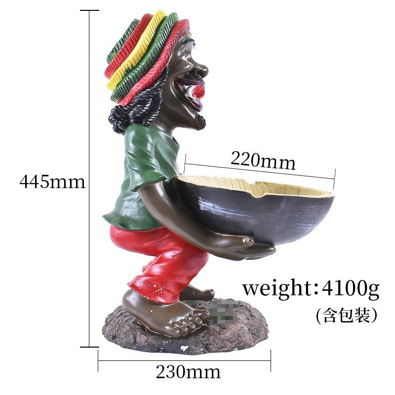 2021 Wholesale OEM Hot Sell Cartoon Characters Bob Marley Big Resin Ashtray