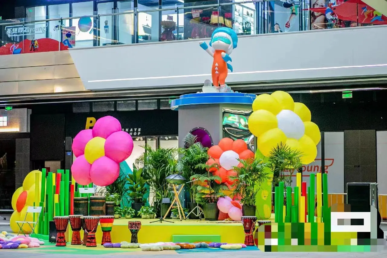2023 Advertising Big Inflatable Flower with LED Light System