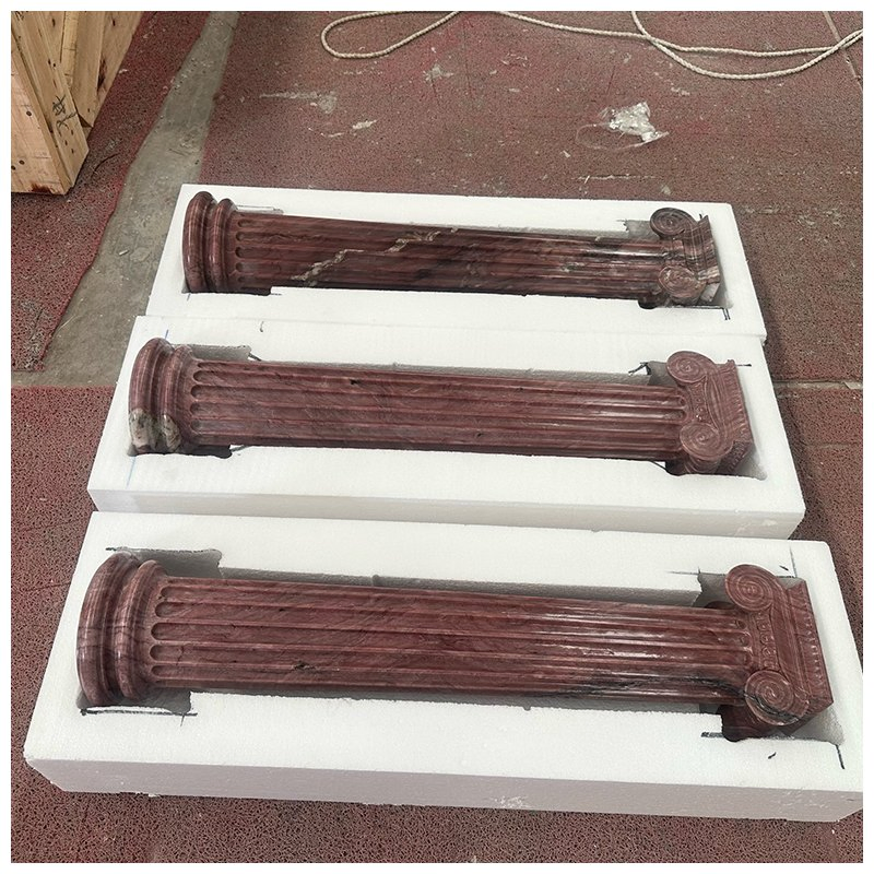 Revolution Quartzite Red Column Pedestal