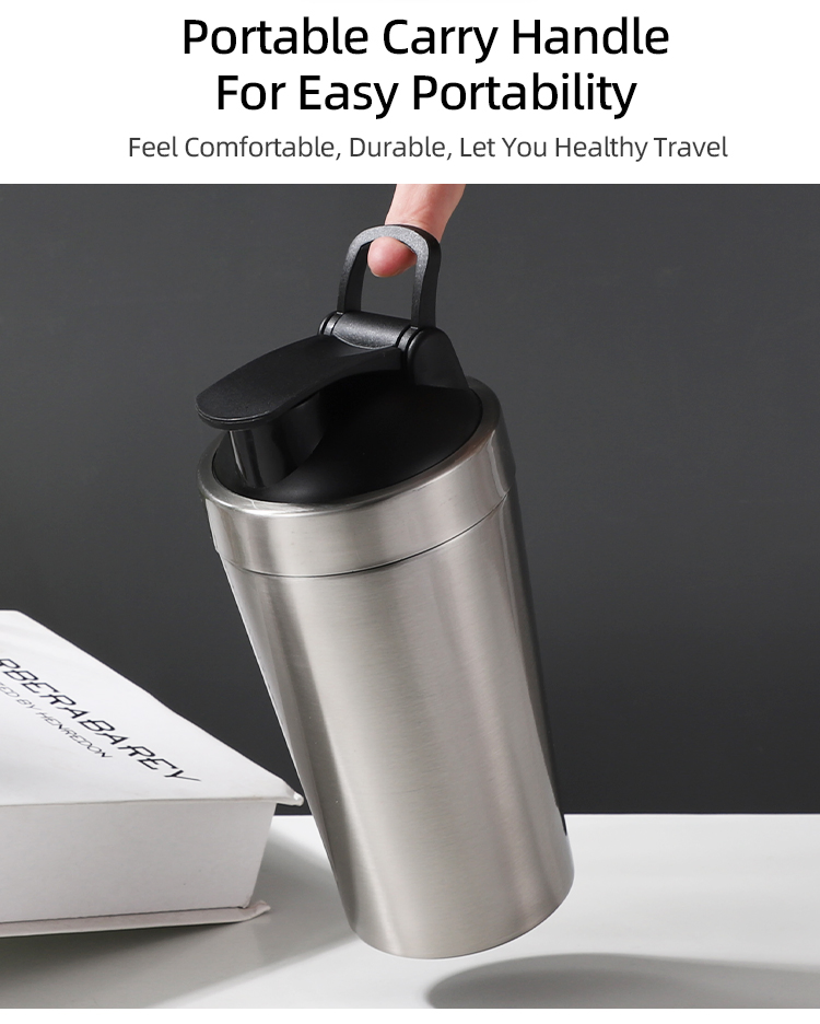 Stainless Steel Gym Protein Shaker Bottle for Sport Outdoor Camping Using
