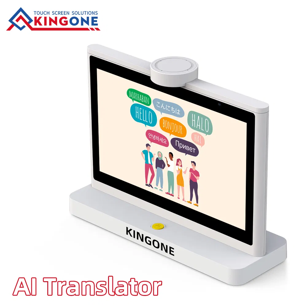 10.1 Inch Ai Double Screen Translator Android Desktop Device for Hotel Front Desk Reception Supports 50 Languages
