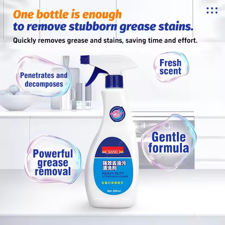 Sanvo Heavy Oil Stain Cleaner Kitchen Spray Cleaner with Stainless Steel Cleaning Paste Kitchen Oil Cleaning Agent