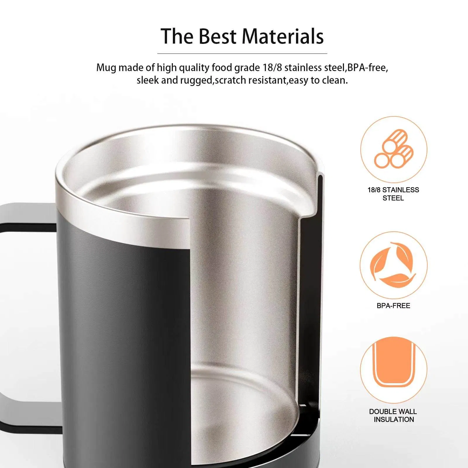 304 Stainless Steel Base Heated Constant Temperature Thermos Cup Coffee Mug Warmer