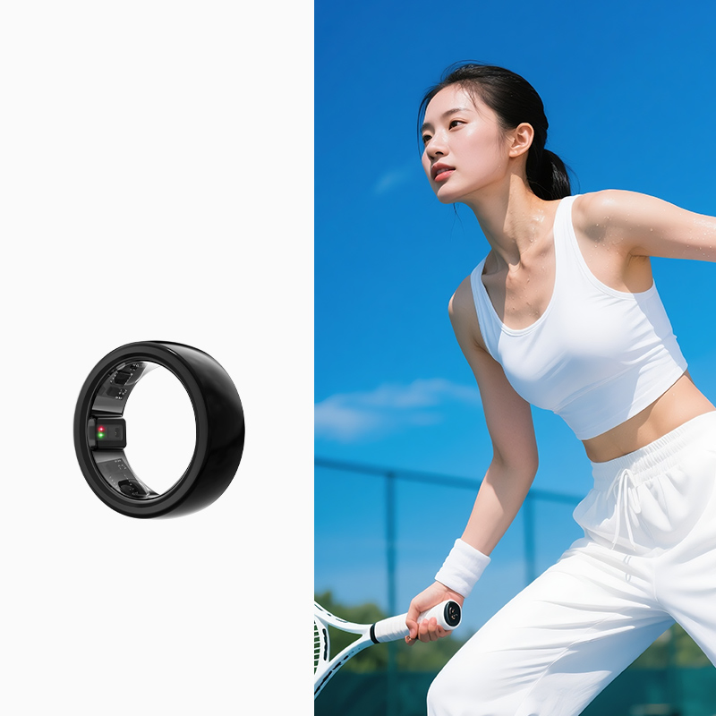 Titanium Rose Gold Silver Black Waterproof Couple Sleep Health Monitor Smart Ring with Blood Pressure Blood Sugar