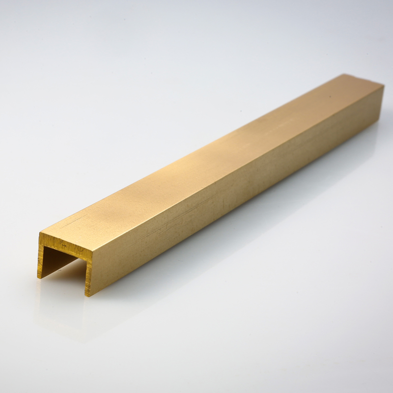 Elegant Brass U-Shaped Decorative Strip for TV Backgrounds