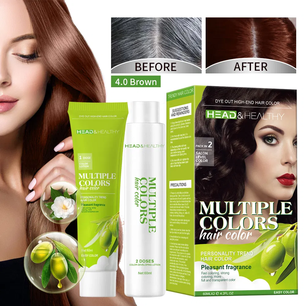 Luxurious Dark Brown Hair Dye - 120ml Cream for Stunning Color