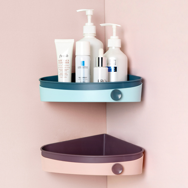 Bathroom Wall-Mounted Non-Perforated Vanity, Fan-Shaped Shelf