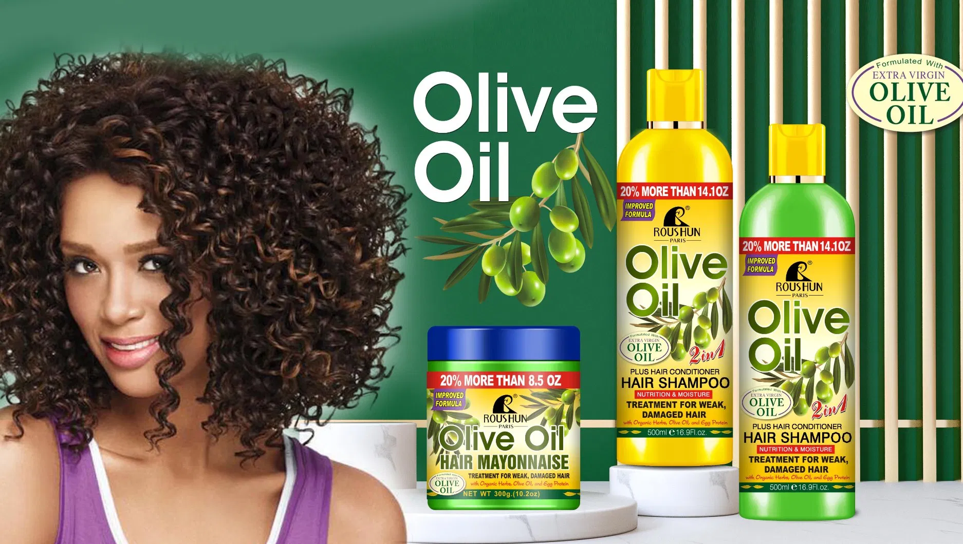 Roushun Olive Oil Hair Mayonnaise Treatment