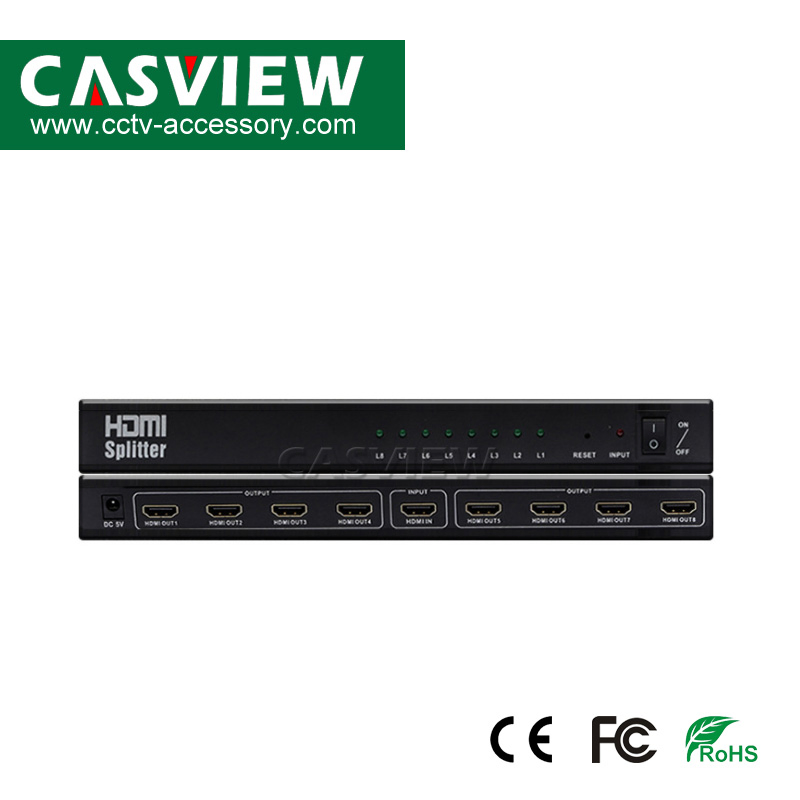 HDMI-сплиттер 1x8 4K, 1 вход 8 выходов, HDMI 1.4