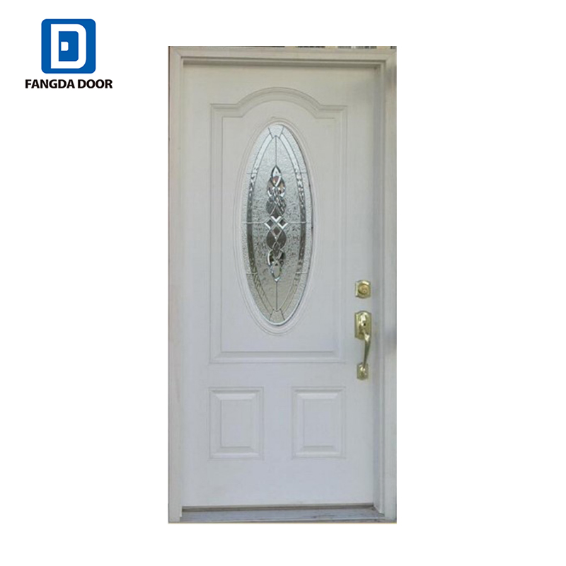 Fangda Primed White Fiberglass Entrance Door