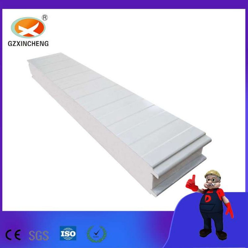 Easy Install Building Materials Prefab House Wall Fireproof PU Sandwich Panel for Food Factory