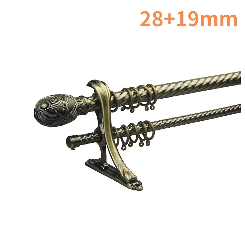 Stage Metal Luxury Rod Length 6m Double Decorative Roman Set Iron Curtain Pole