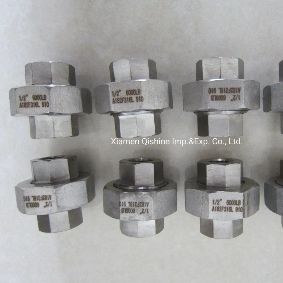 Forged High Pressure Service Union 1/2" 6000lb A182 F316L NPT Pipe Fitting