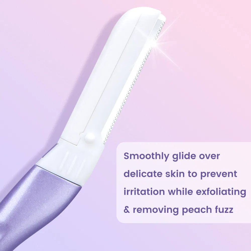 Professional Dermaplaning Tool for Women Metal Handle Facial Eyebrow Razor