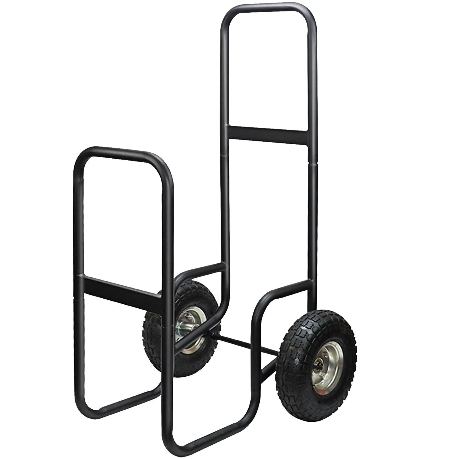 60kg Heavy-Duty Firewood Hand Truck with Pneumatic Wheels & Weatherproof Cover