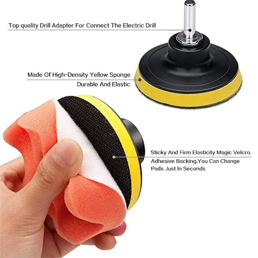 Набор для полировки авто: круги, полировщик, инструмент