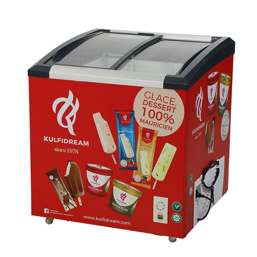 China Factory OEM 168L Supermarket Cooler Commercial Refrigerator Glass Door Mini Fridge Ice Cream Showcase Fruit Meat Deep Display Fridge Deep Chest Freezer