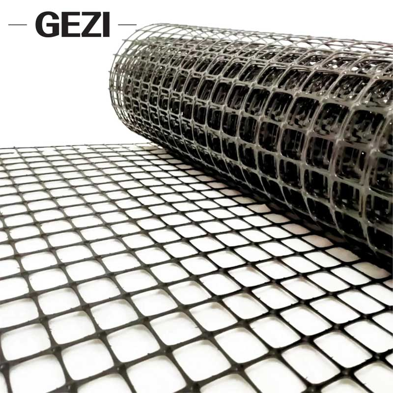 Road Construction Asphalt Coated Fiberglass Polyester PP Plastic Biaxial Mining Geogrid 50mm for Fence