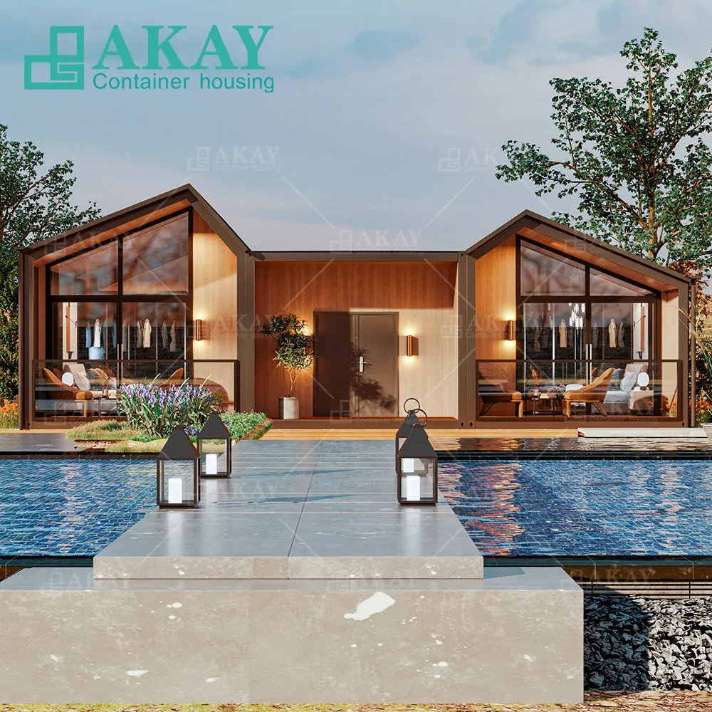 20FT 40FT Earthquake-Resistant Capsule House Triangular Prefab 3 Bedroom Steel Villa Casa Modular Prefabricated House