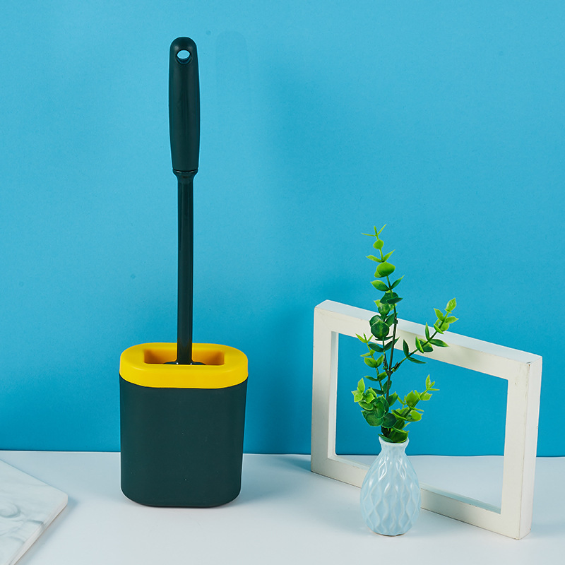 Bathroom Cleaning Tool Durable Bristle Silicone Wall Mounted Toilet Brush