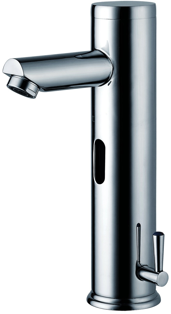 Deck Mounted Temperature Adjustable Lavatory Touchless Automatic Infrared Sensor Faucet