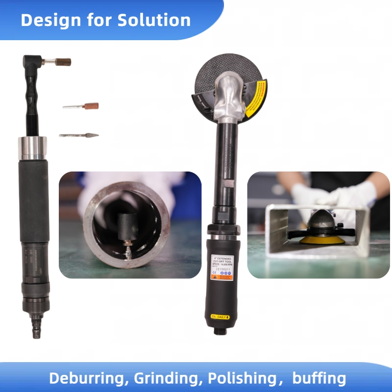 Пневматическая угловая шлифмашина с удлиненным валом