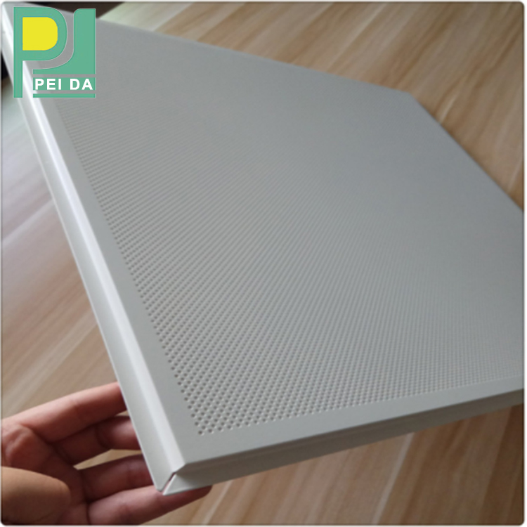 Modern Metallic False Ceiling Design Wood Grain Aluminum Baffle System