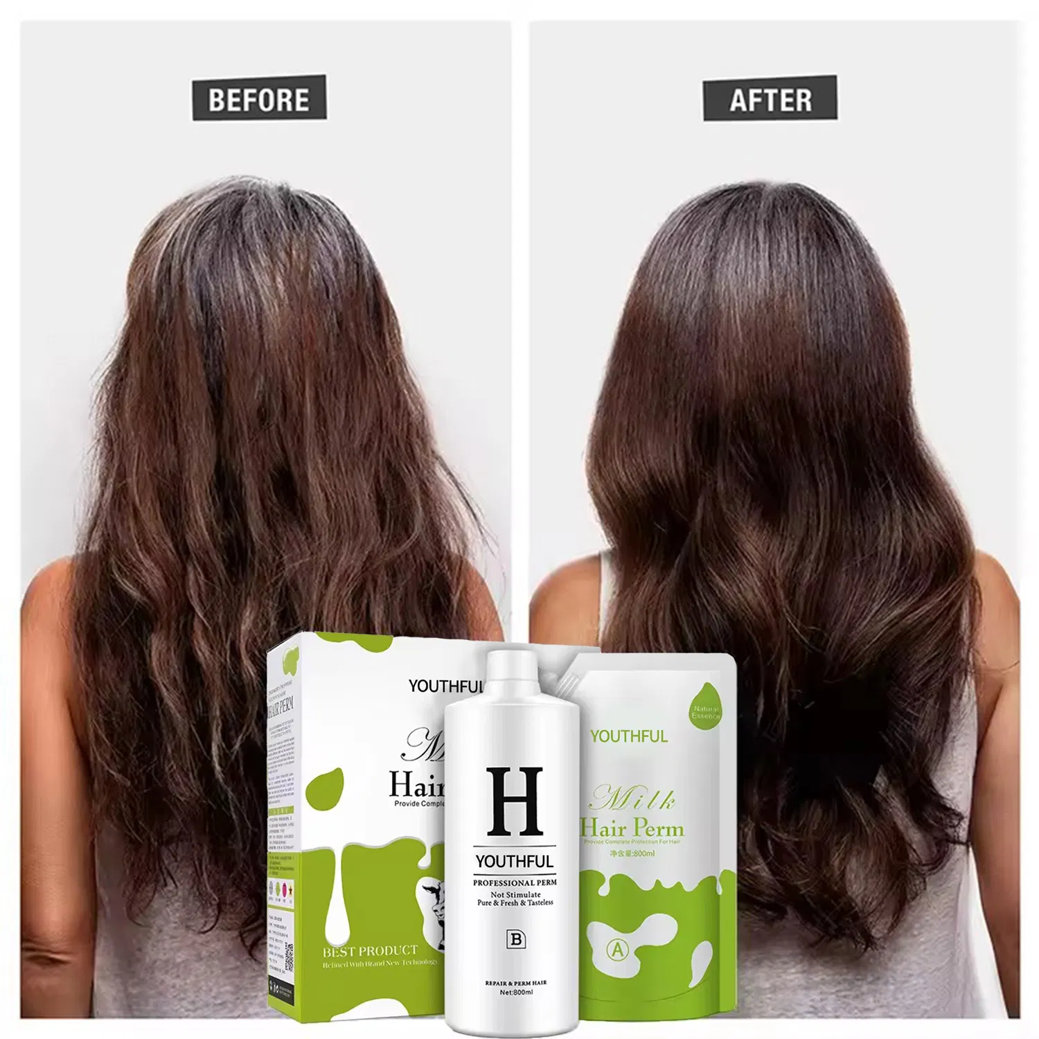 800ml*2 Non-Invasive Keratin Hair Straightening Cream