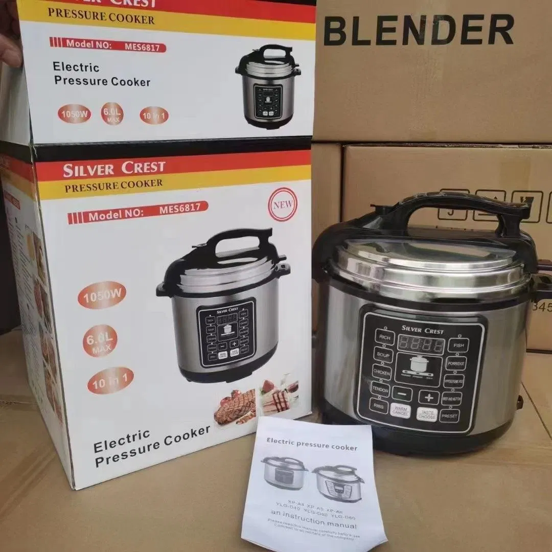 220V Cross-Border Kitchen Multifunctional 6L Stainless Steel Electric Pressure Cooker
