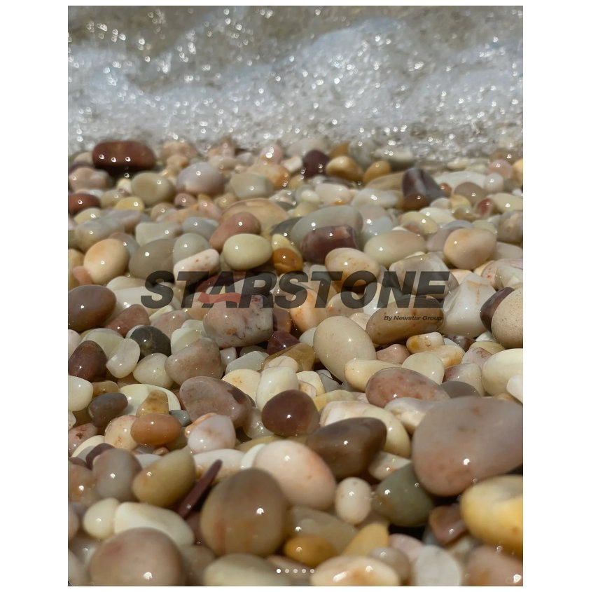 High Quality Natural Carving Pebble Garden Decoration Colorful Cobbles Pebble