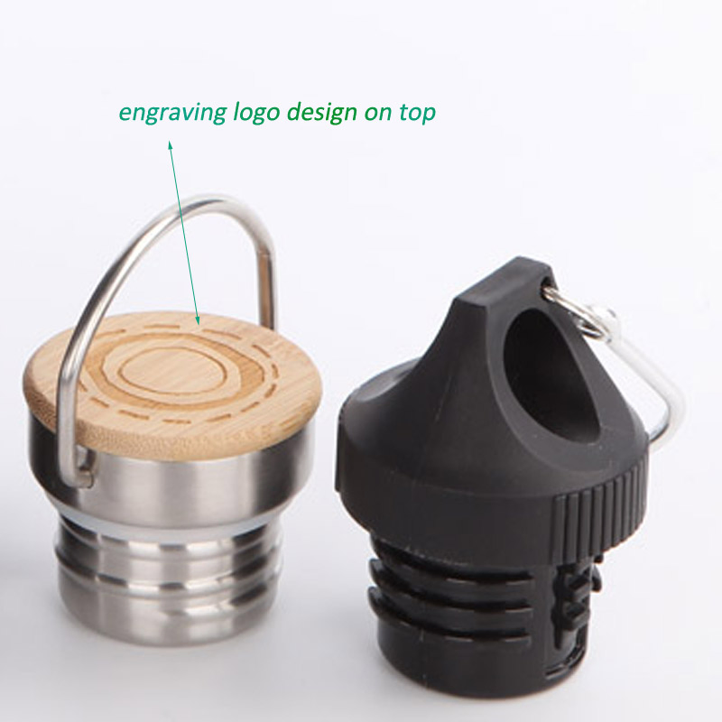 Eco Friendly Premium Bamboo Lid Stainless Steel Double Wall Reusable Vacuum Flask