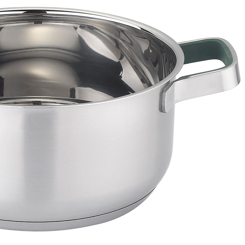 High Quality Frying Pan Stainless Steel Straight Shape Cookware Set Cooking Pot with Handle