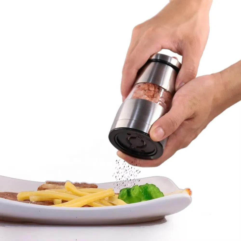 High Quality Durable Eco-Friendly Portable Manual Stainless Steel Black Pepper Grinder New Design Spices & Pepper Grinder