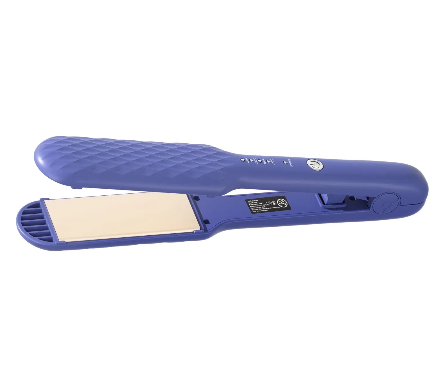 Professional Ceramic Flat Iron and Curler, Dual Voltage, Black and White