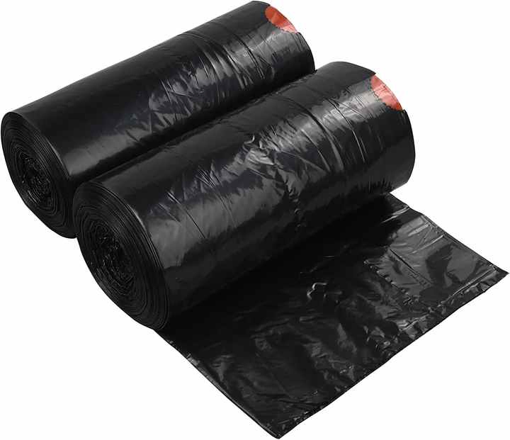 Factory Price Trash Bag Roll Thick Heavy Duty Black Garbage Bag with Drawstring Handles