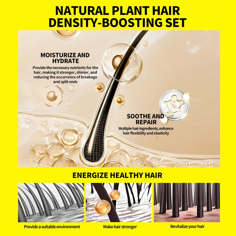 Hair Shampoo Set Wholesale Biotin Rosemary Hair Growth Serum Ginger Natural Anti Hair Loss Essential Oil and Shampoo